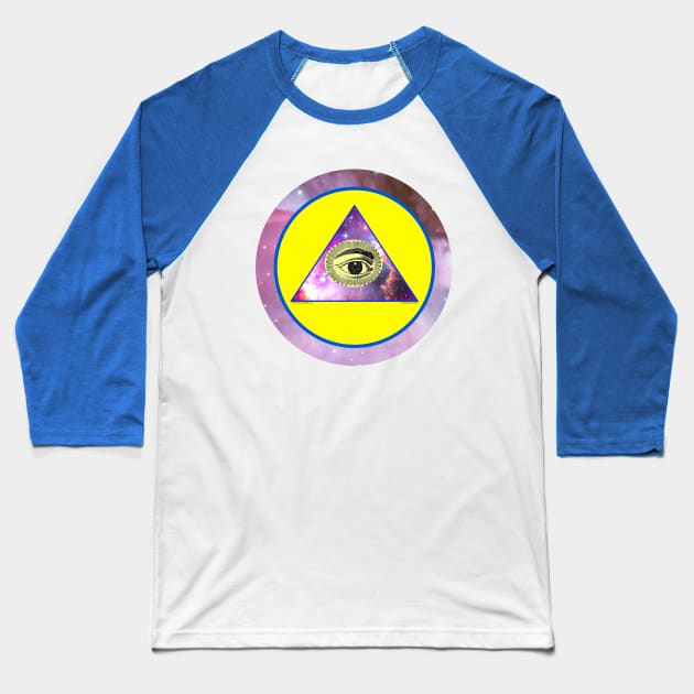 All Seeing Eye Baseball T-Shirt by EssexArt_ABC